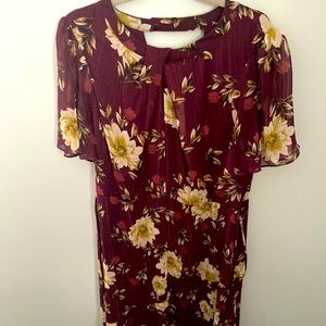 XL Burgundy floral dress June&Hudson. Never Worn!